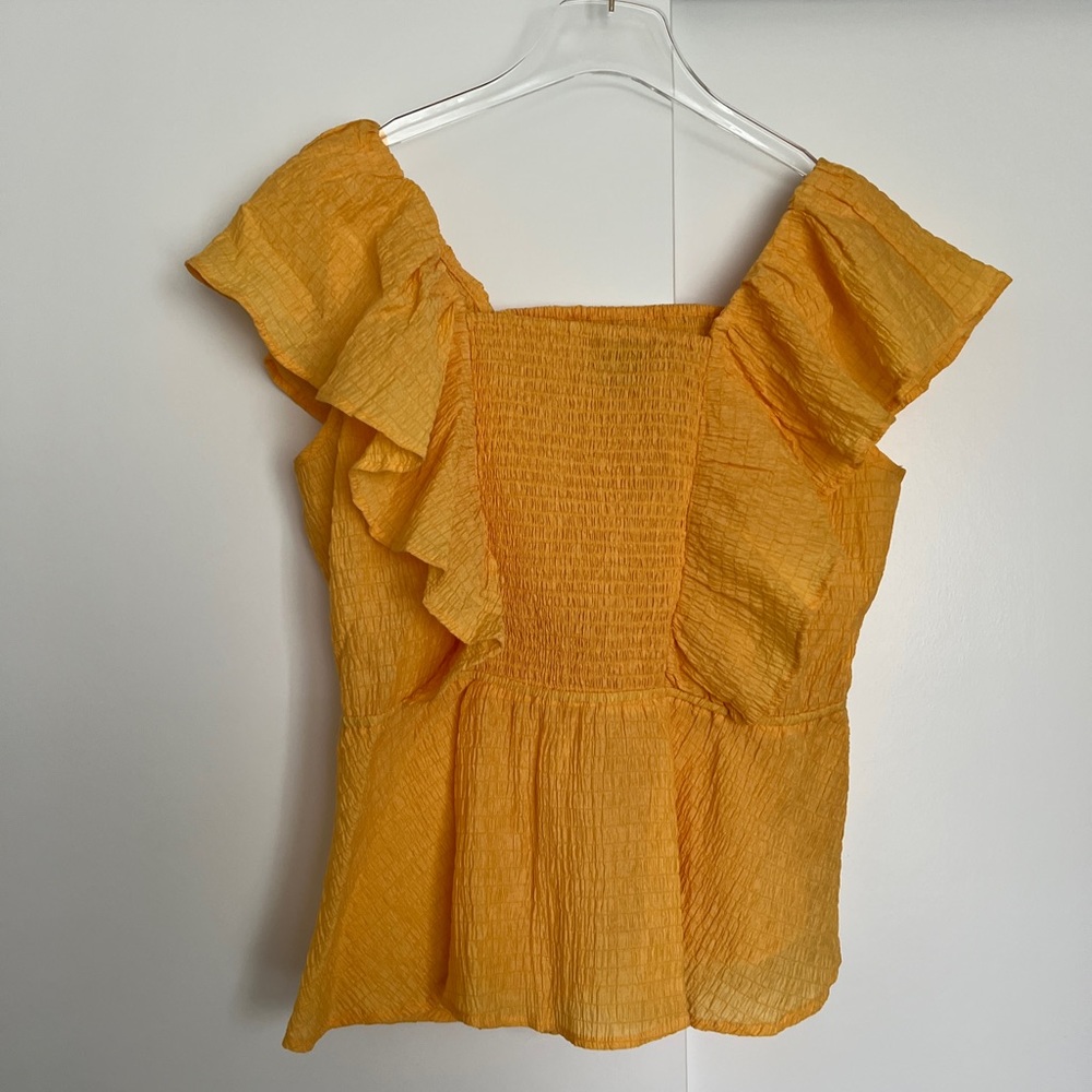 Yellow Ruffle Blouse